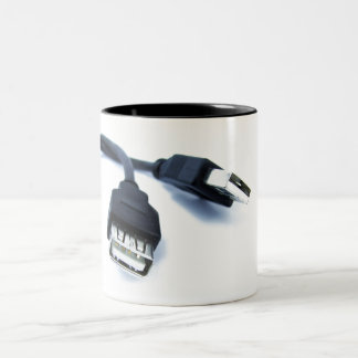 usb nerd mug Två-Tonad mugg