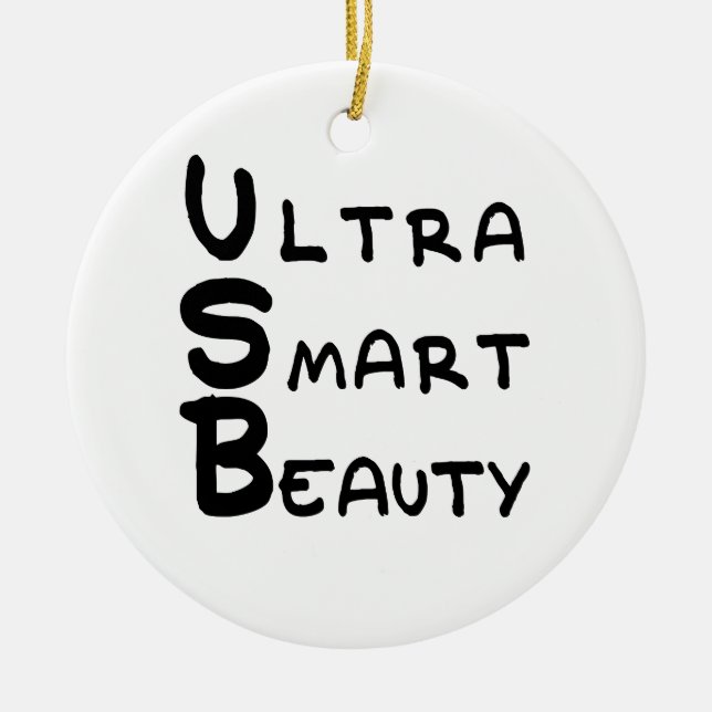 USB - Ultra Smart Beauty Julgransprydnad Keramik (Framsidan)