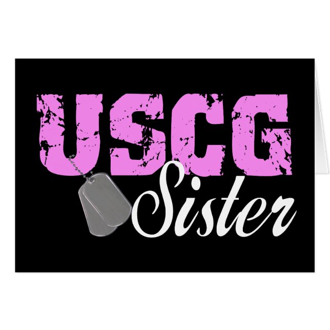 uscg99syster2blk hälsningskort (Framsidan Horizontal)