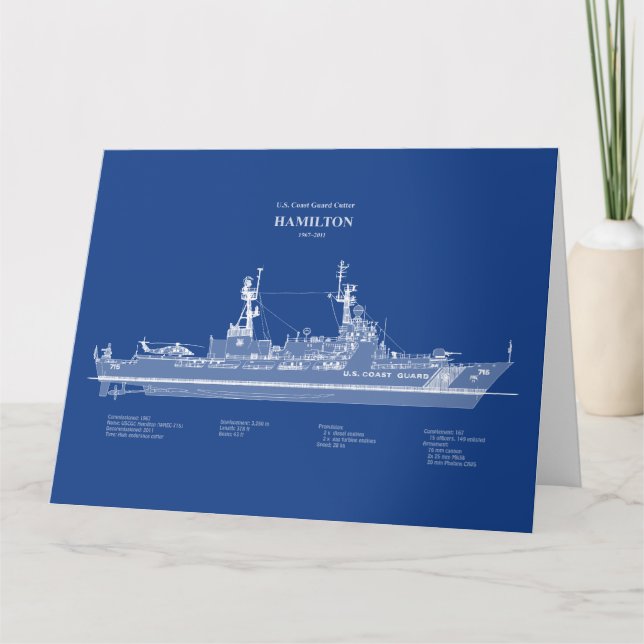 USCG Cutter Hamilton WHC-715 - ABD Tack Kort (Framsida)