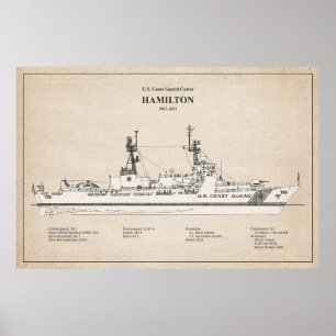 USCG Cutter Hamilton WHC-715 - SBD Poster