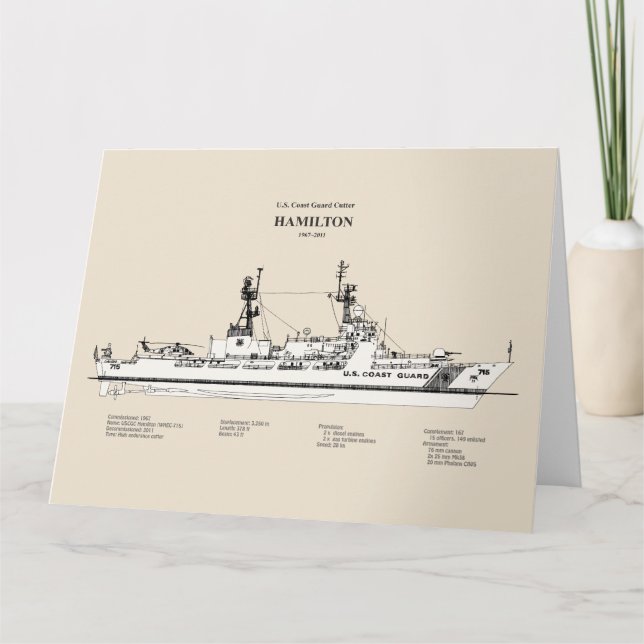 USCG Cutter Hamilton WHC-715 - SBD Tack Kort (Framsida)