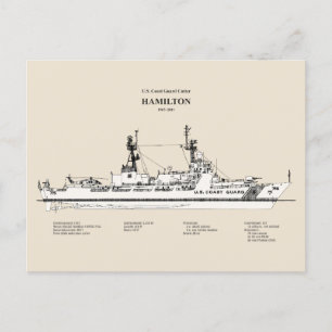 USCG Cutter Hamilton WHC-715 - SBD Vykort