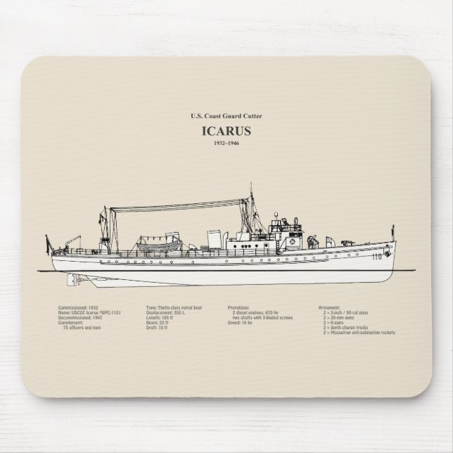 USCG Cutter Icarus wpc-110 - SBD Musmatta (Framsidan)