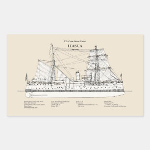 USCG Cutter Itasca - SBD Rektangulärt Klistermärke