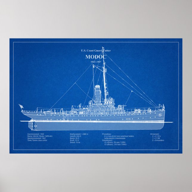 USCG Cutter Modoc wpg-46 - ABD Poster (Framsidan)