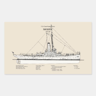 USCG Cutter Modoc wpg-46 - SBD Rektangulärt Klistermärke