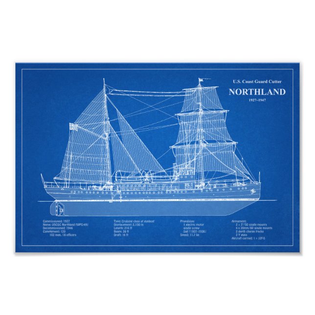 USCG Cutter Northland wpg-49 - ABD Fototryck (Framsidan)
