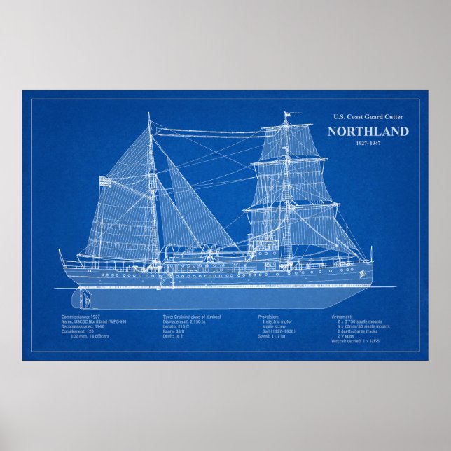 USCG Cutter Northland wpg-49 - ABD Poster (Framsidan)