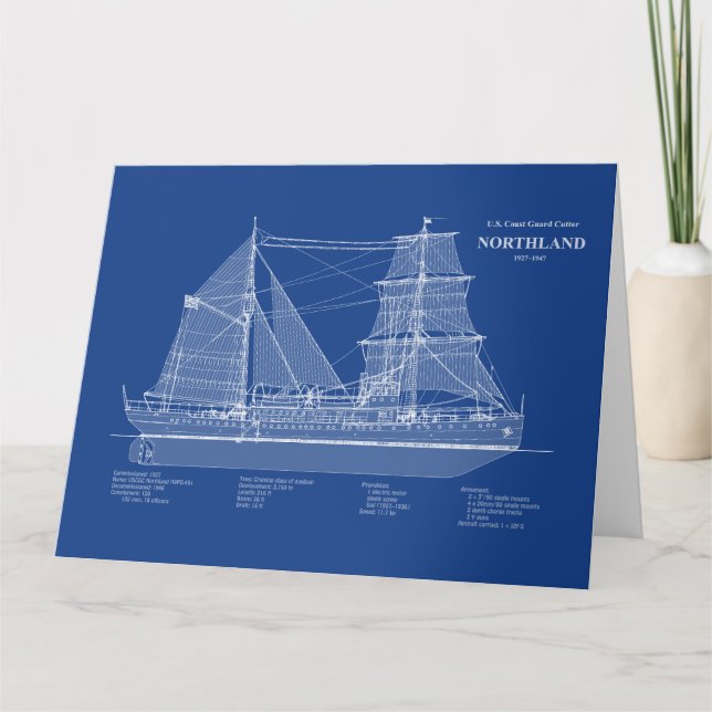 USCG Cutter Northland wpg-49 - ABD Tack Kort (Framsida)