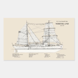 USCG Cutter Northland wpg-49 - SBD Rektangulärt Klistermärke
