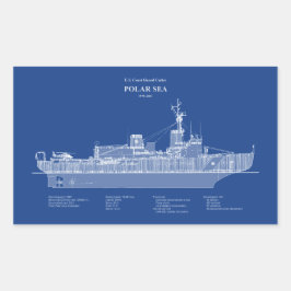 USCG Cutter Polar Sea Wagb-11 - ABD Rektangulärt Klistermärke