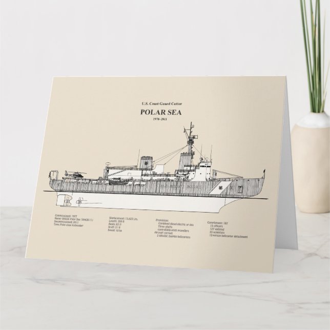 USCG Cutter Polar Sea Wagb-11 - SBD Tack Kort (Framsida)