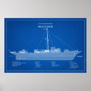 USCG Cutter Sea Cloud Wpg-284 - ABD Poster