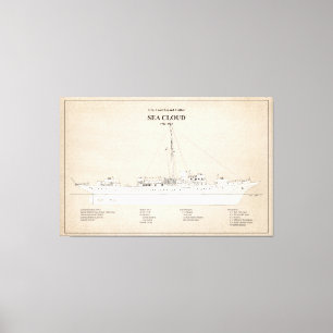USCG Cutter Sea Cloud wpg-284 - SBD Canvastryck