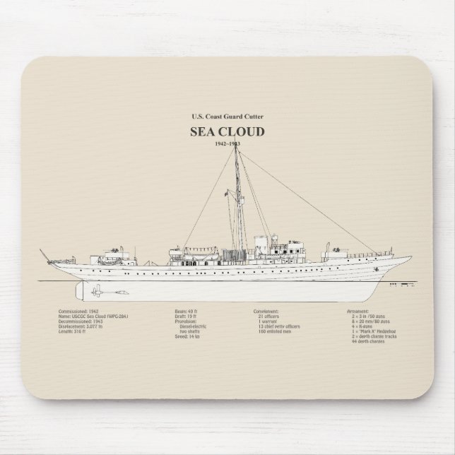 USCG Cutter Sea Cloud wpg-284 - SBD Musmatta (Framsidan)