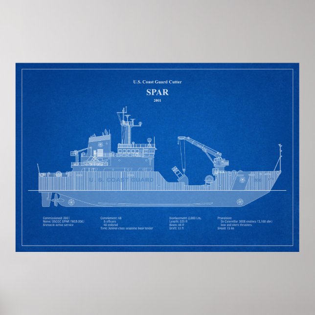 USCG Cutter Spar wlb-206 - ABD Poster (Framsidan)