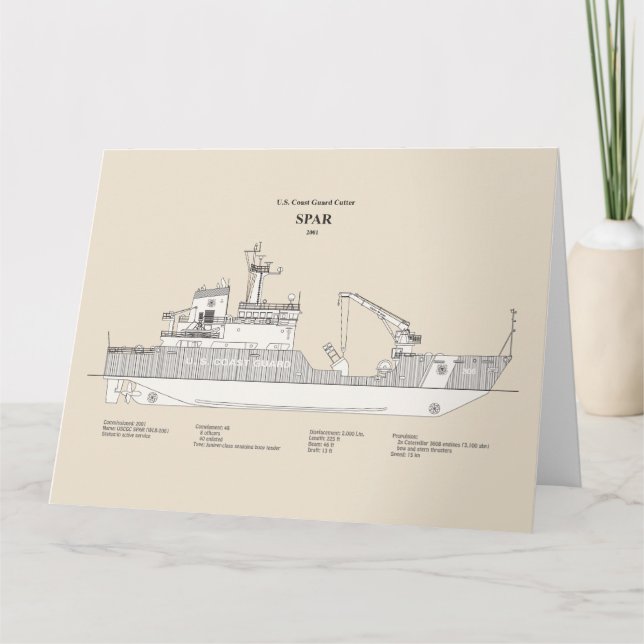 USCG Cutter Spar wlb-206 - SBD Tack Kort (Framsida)