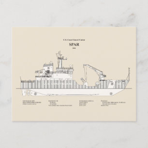 USCG Cutter Spar wlb-206 - SBD Vykort