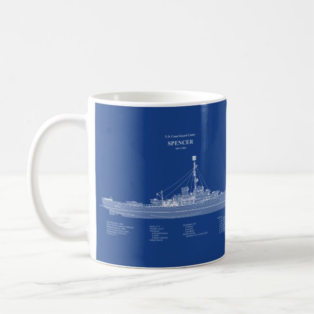 USCG Cutter Spencer wpg-36 - ABD Kaffemugg (Vänster)