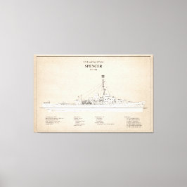 USCG Cutter Spencer wpg-36 - SBD Canvastryck