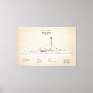 USCG Cutter Spencer wpg-36 - SBD Canvastryck