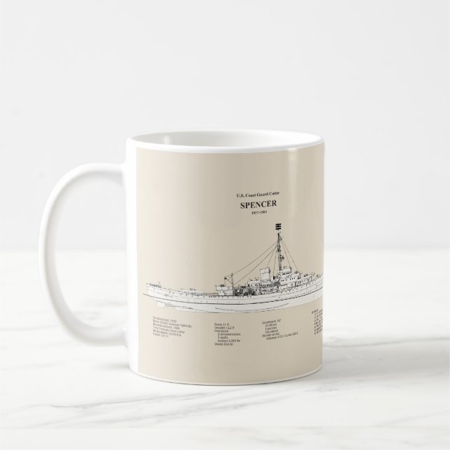 USCG Cutter Spencer wpg-36 - SBD Kaffemugg (Vänster)