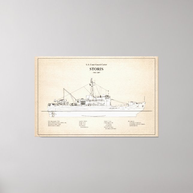 USCG Cutter Storis wmec-38 - SBD Canvastryck (Framsida)