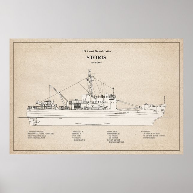 USCG Cutter Storis wmec-38 - SBD Poster (Framsidan)