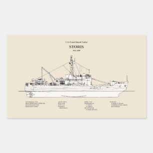 USCG Cutter Storis wmec-38 - SBD Rektangulärt Klistermärke