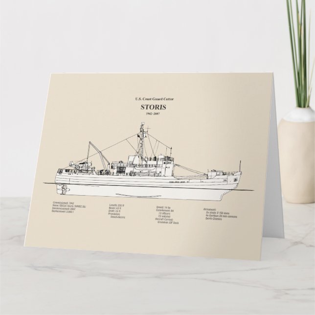 USCG Cutter Storis wmec-38 - SBD Tack Kort (Framsida)