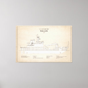 USCG Cutter Willow wlb-202 - SBD Canvastryck
