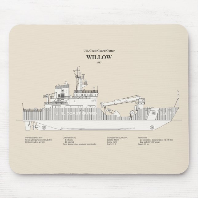 USCG Cutter Willow wlb-202 - SBD Musmatta (Framsidan)