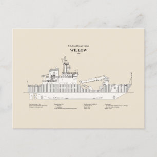 USCG Cutter Willow wlb-202 - SBD Vykort