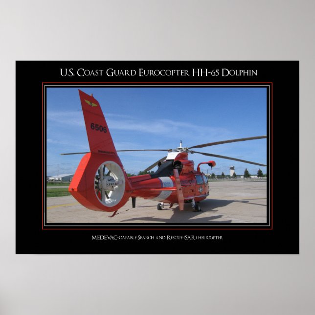 USCG Eurocopter HH-65 Dolphin Poster (Framsidan)