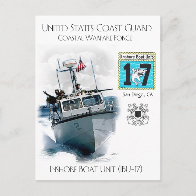 USCG Inshore Boat Unit IBU-17 Vykort (Framsida)