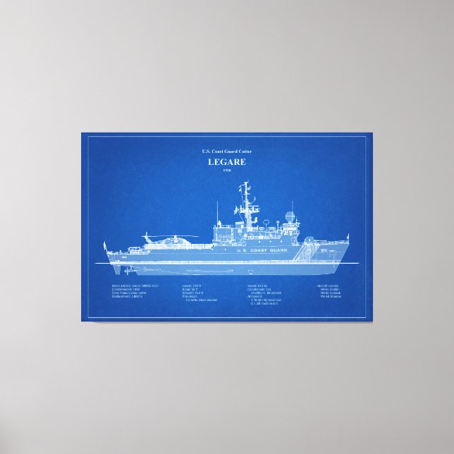 USCG Legare wmec-912 - ABD Canvastryck (Framsida)