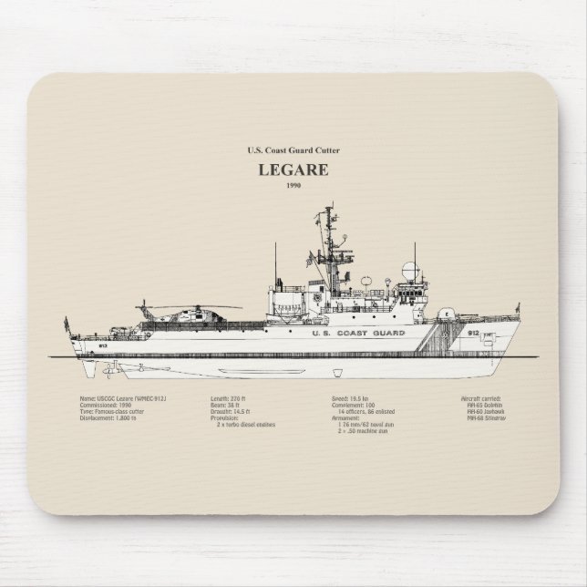 USCG Legare wmec-912 - SBD Musmatta (Framsidan)