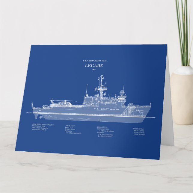 USCG Legare wmec-912 – USA Tack Kort (Framsida)