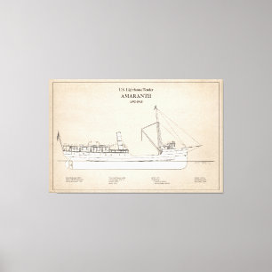 USCG Lighthouse Tender Amaranth - SBD Canvastryck
