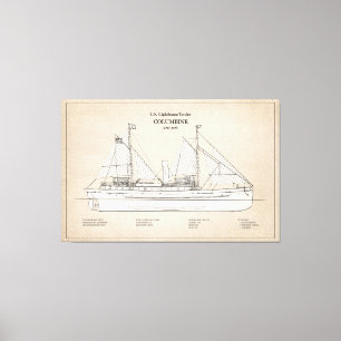 USCG Lighthouse Tender Columbine - SBD Canvastryck