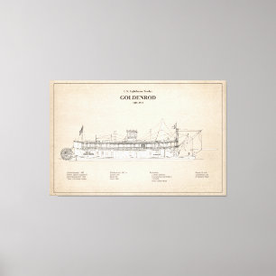 USCG Lighthouse Tender Goldenrod - SBD Canvastryck