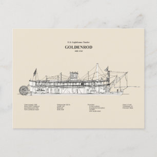 USCG Lighthouse Tender Goldenrod - SBD Vykort