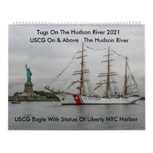 USCG On & Ovanför Hudson River 2021 Calendar Kalender