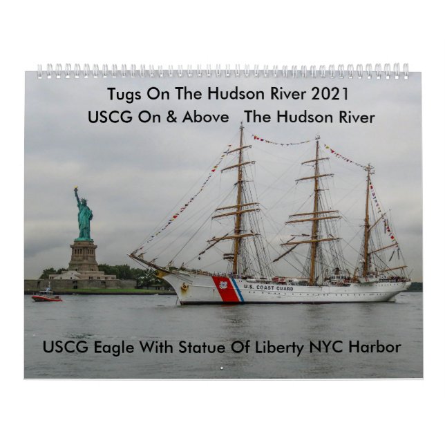 USCG On & Ovanför Hudson River 2021 Calendar Kalender (Omslag)