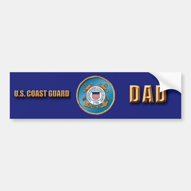 USCG Pappa Bumper Sticker Bildekal (Framsidan)