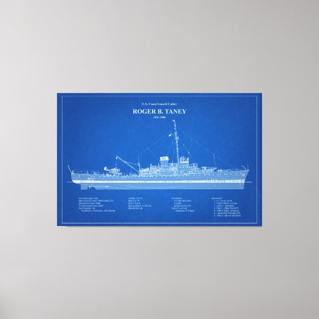USCG Roger B. Taney Whec-37 - ABD Canvastryck (Framsida)