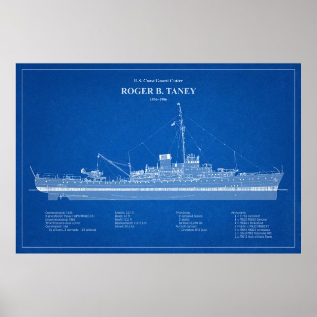 USCG Roger B. Taney Whec-37 - ABD Poster (Framsidan)
