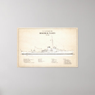 USCG Roger B. Taney Whec-37 - SBD Canvastryck