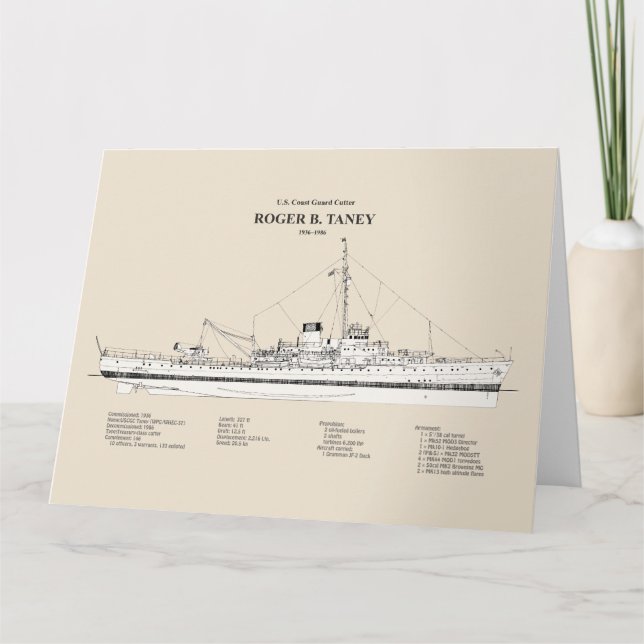 USCG Roger B. Taney Whec-37 - SBD Tack Kort (Framsida)